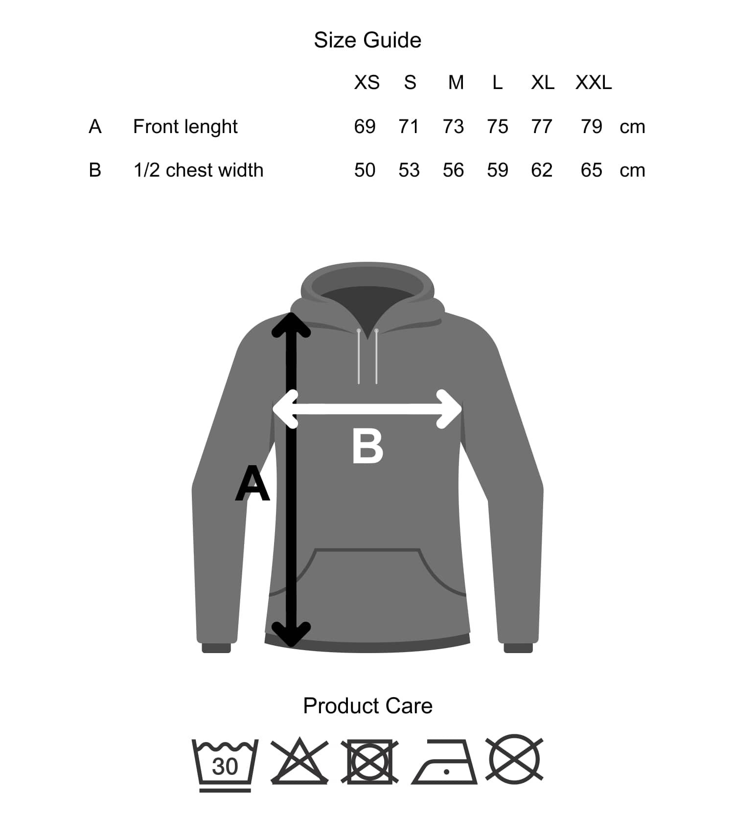 mens hoodie sizes